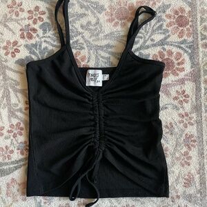 Princess Polly Cinched V-Neck Tank, Size 2